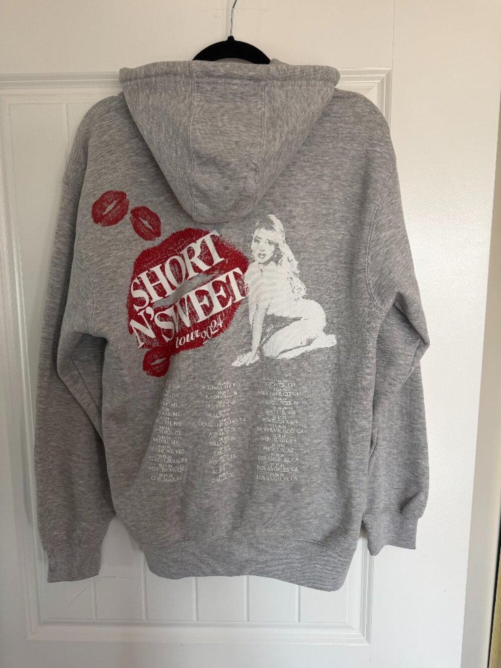 Sabrina Carpenter Short n' Sweet Tour 2024 Zip-Up Hoodie - Medium